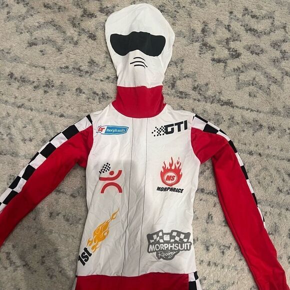 Kid’s Red and Checkered Morphsuit - Picture 4 of 4